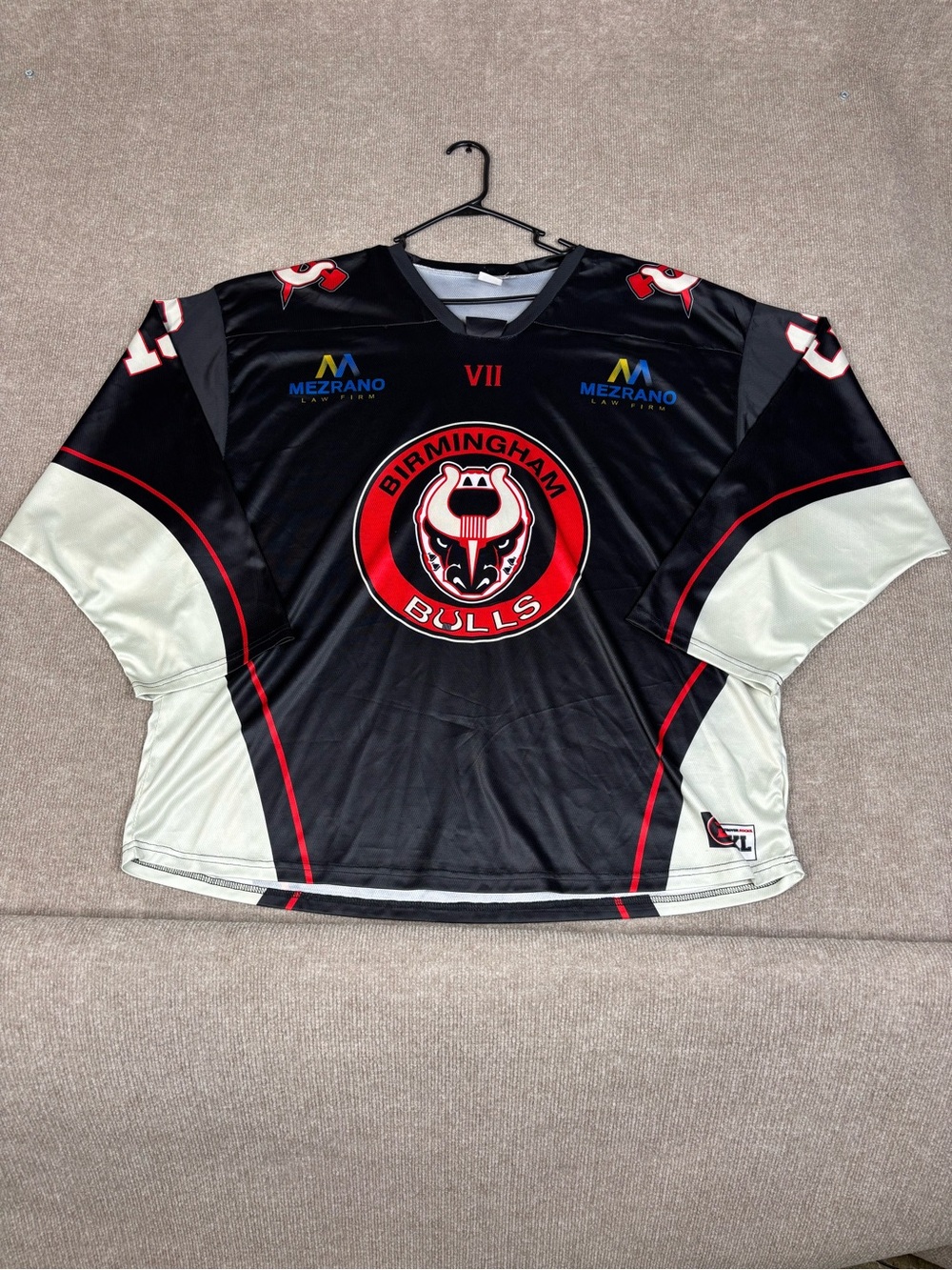 Birmingham Bulls Hockey Jersey Black Adult Size XL Destroyer Rocks Promo Jersey
